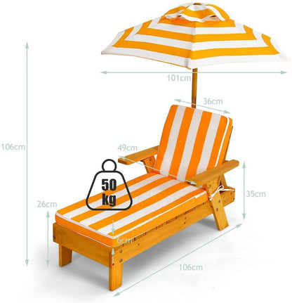 Cosiwa Wood Sun Lounger