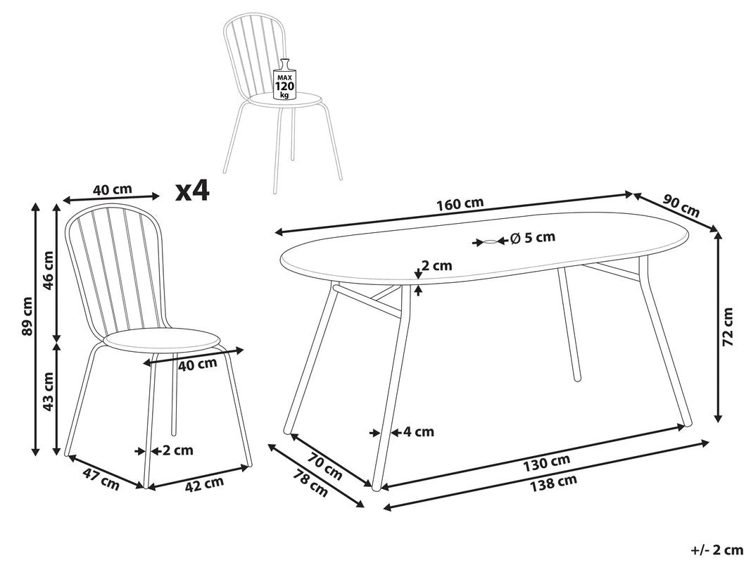 Canovi 5-Piece Garden Dining Set