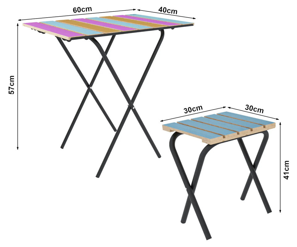 Bisari 3-Piece Solid Wood Patio Seating Group