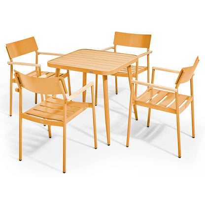 Brivo Garden Table and 4 Armchairs Set