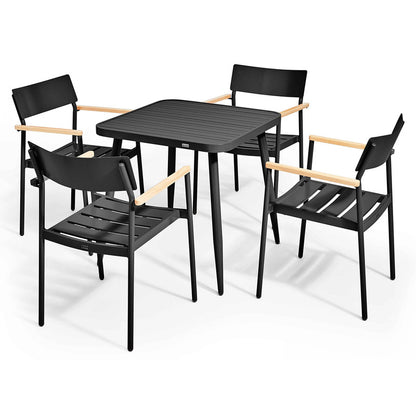 Brivo Garden Table and 4 Armchairs Set