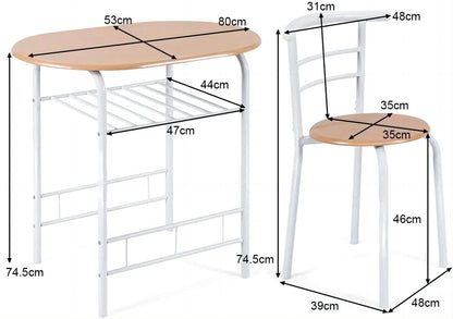 Wasori 3-Piece Patio Dining Set