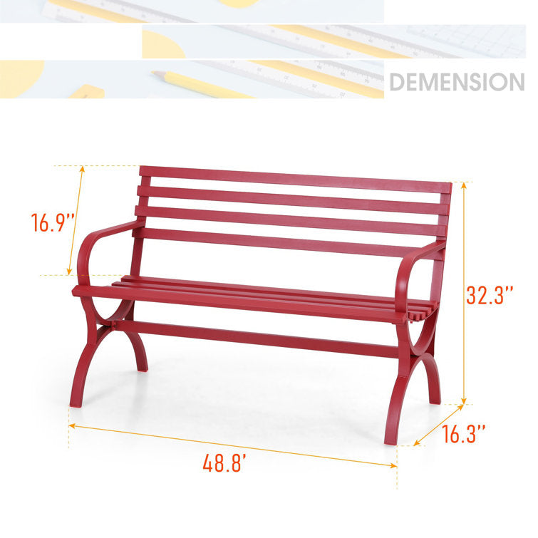 Rusiko Metal Outdoor Bench